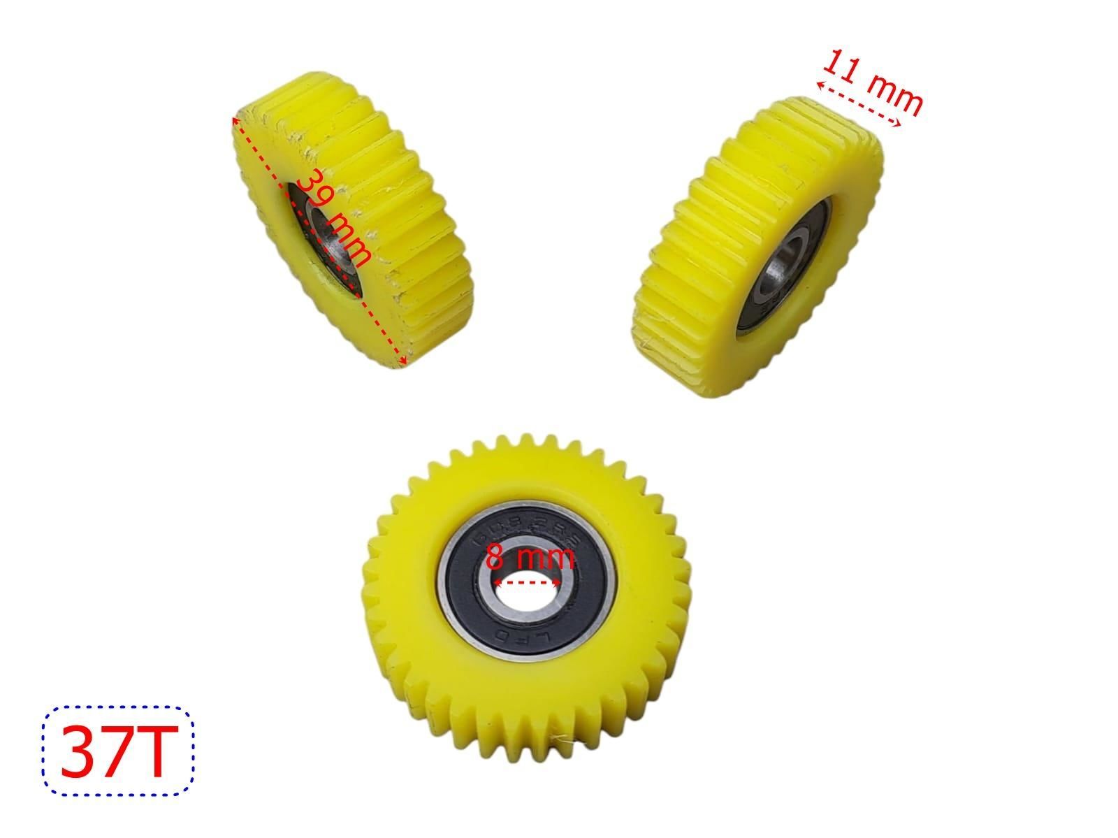E-Bis Pedal Destekli Plastik Dişli Rulmanlı 3 Lü Set 37T Öm