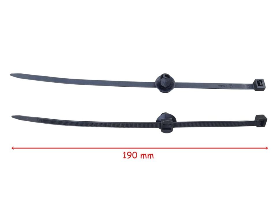 Tesisat Cırt Kelepçe Sabitleme Başlıklı Hareketli 190 Mm Siyah