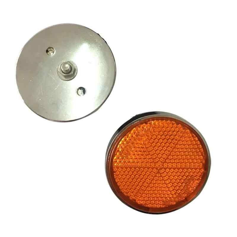 Scooter Reflektör Yuvarlak 5Mm Nikel(Somunsuz)