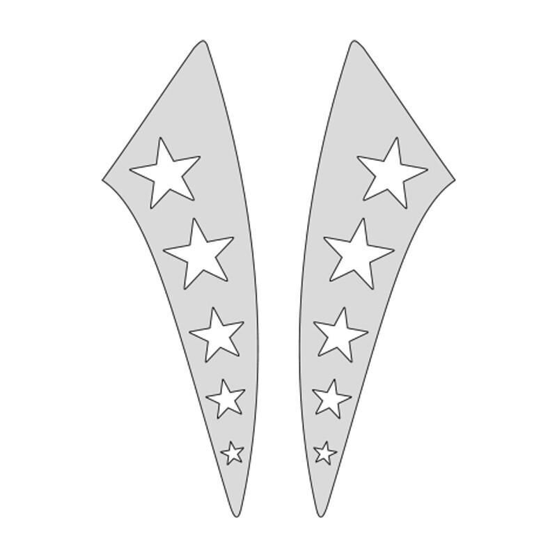 Cg Nikel Yıldızlı Çamurluk Yan Sticker