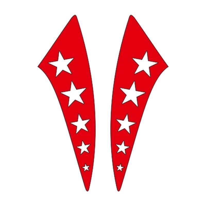 Cg Kırmızı Yıldızlı Çamurluk Yan Sticker