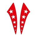 Cg Kırmızı Yıldızlı Çamurluk Yan Sticker