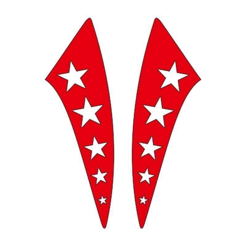 Cg Kırmızı Yıldızlı Çamurluk Yan Sticker