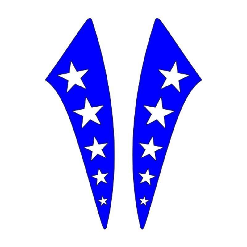 Cg Mavi Yıldızlı Çamurluk Yan Sticker