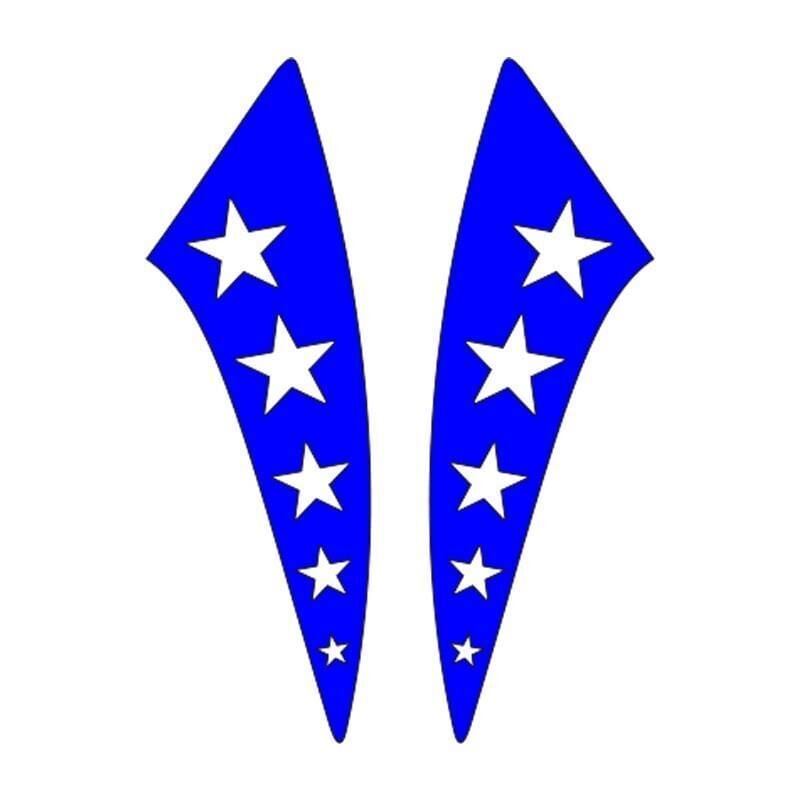 Cg Mavi Yıldızlı Çamurluk Yan Sticker