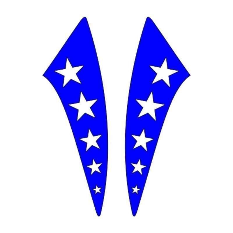 Cg Mavi Yıldızlı Çamurluk Yan Sticker