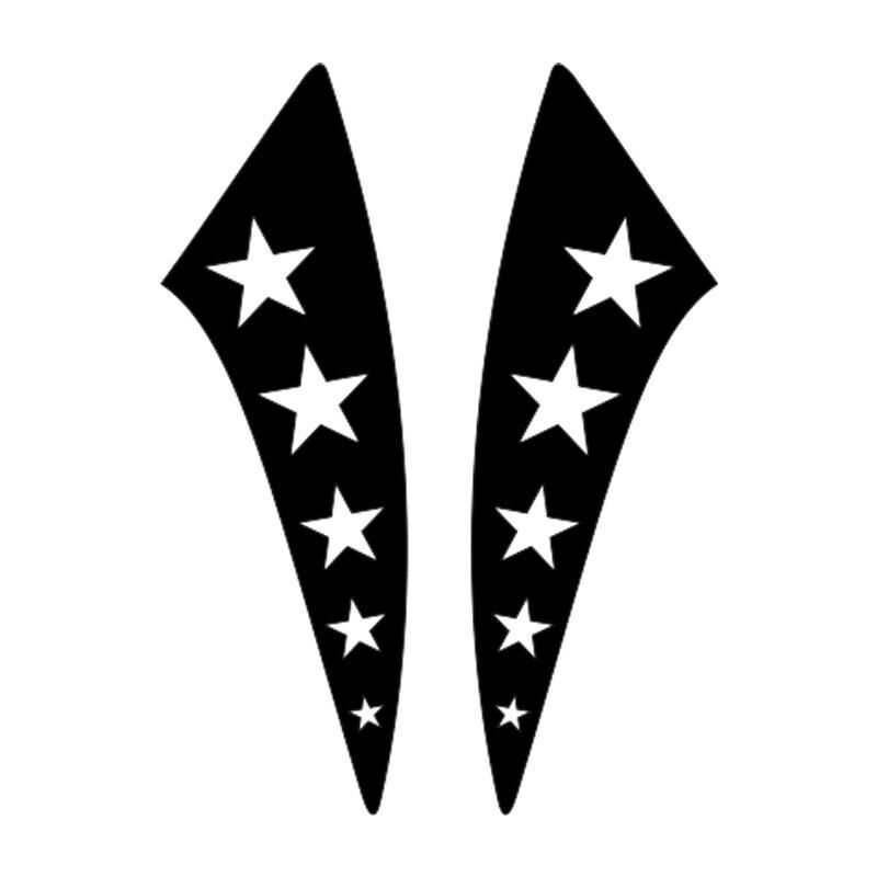 Cg Siyah Yıldızlı Çamurluk Yan Sticker