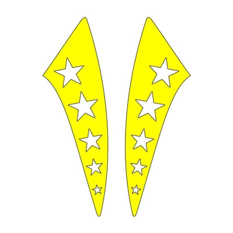 Cg Sarı Yıldızlı Çamurluk Yan Sticker