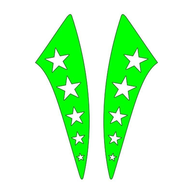 Cg F.Yeşil Yıldızlı Çamurluk Yan Sticker