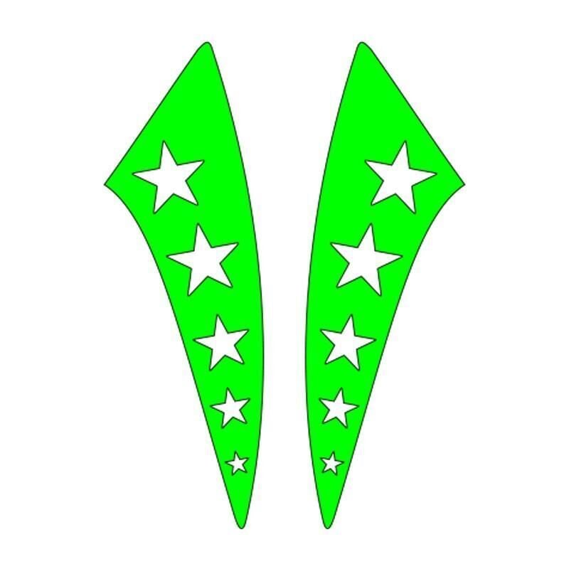 Cg F.Yeşil Yıldızlı Çamurluk Yan Sticker