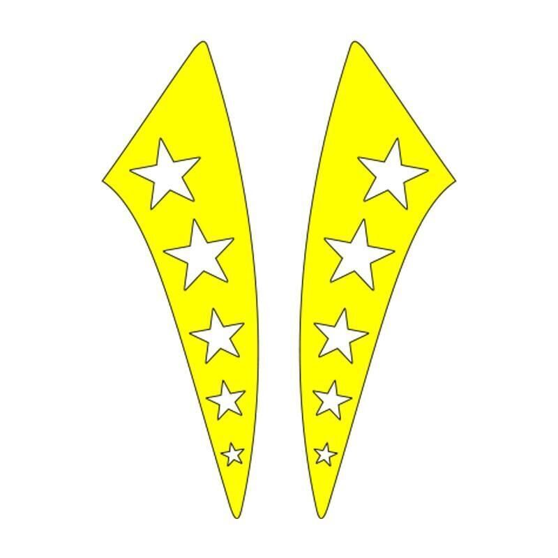 Cg F.Sarı Yıldızlı Çamurluk Yan Sticker