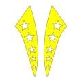 Cg F.Sarı Yıldızlı Çamurluk Yan Sticker