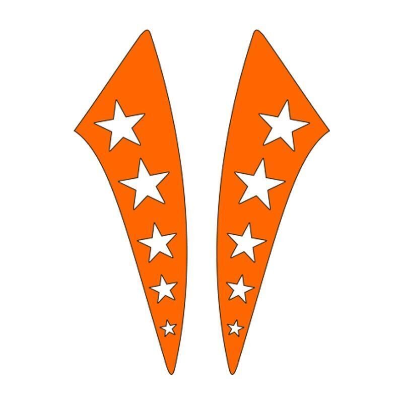Cg F.Turuncu Yıldızlı Çamurluk Yan Sticker