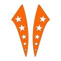Cg F.Turuncu Yıldızlı Çamurluk Yan Sticker