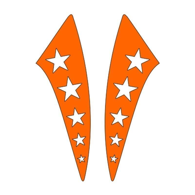 Cg F.Turuncu Yıldızlı Çamurluk Yan Sticker