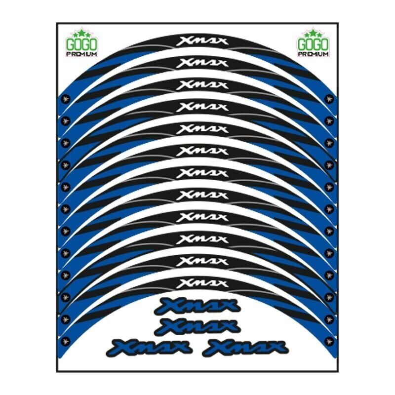 Yamaha Mavi Reflektör Baskı Xmax Uyumlu 1 Set Jant Şeridi