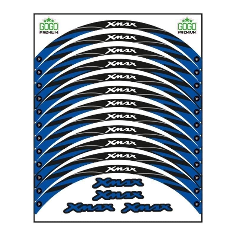 Yamaha Mavi Reflektör Baskı Xmax Uyumlu 1 Set Jant Şeridi