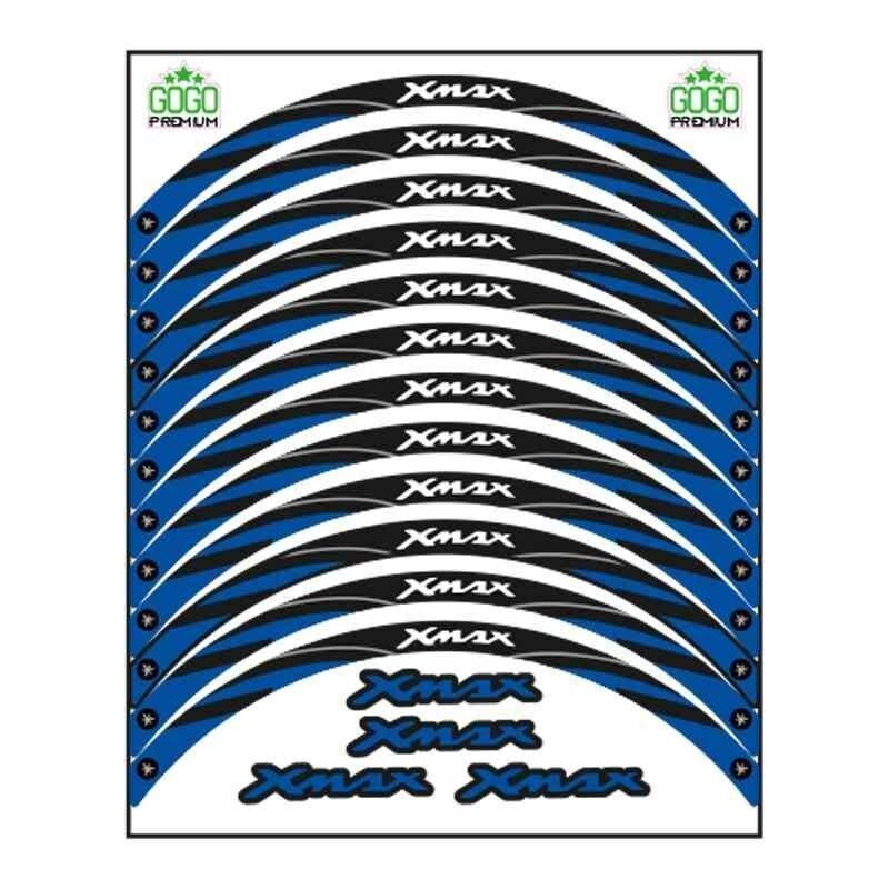 Yamaha Mavi Reflektör Baskı Xmax Uyumlu 1 Set Jant Şeridi