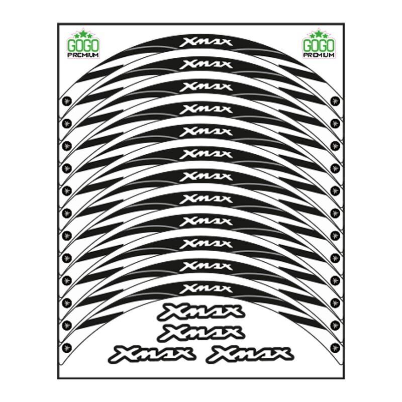 Yamaha Beyaz Reflektör Baskı Xmax Uyumlu 1 Set Jant Şeridi