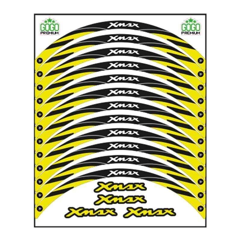 Yamaha Sarı Reflektör Baskı Xmax Uyumlu 1 Set Jant Şeridi