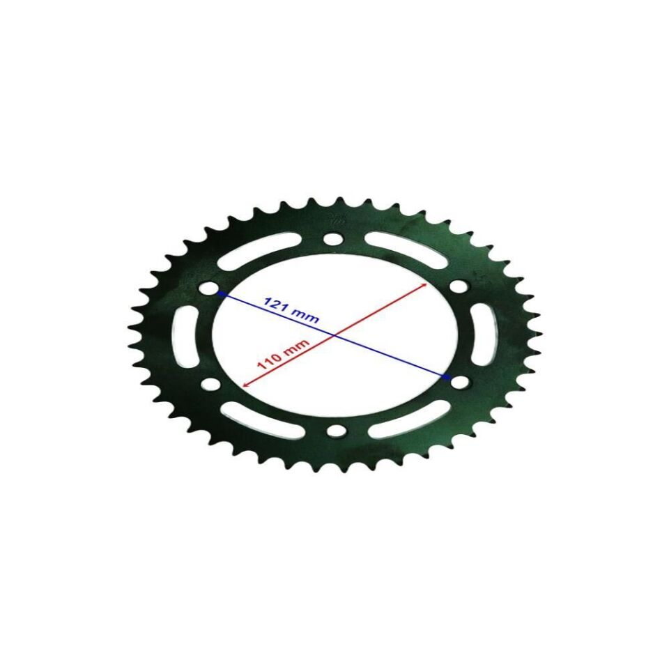 Ybr 250 Uyumlu Arka Dişli 428-45T İç 110 Mm 6 Delikli Ind Öm