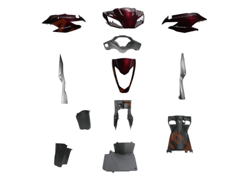 Honda Activa 125 S Kaporta Seti Bordo Em 12 Parça