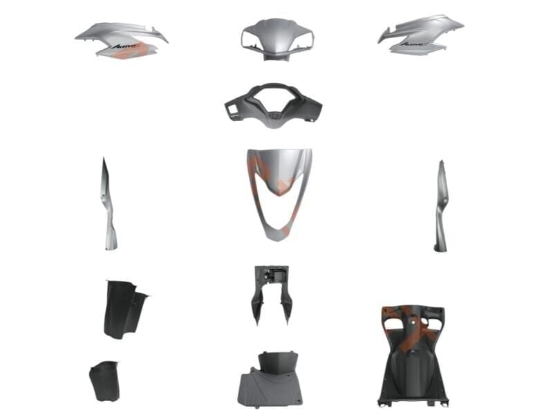 Honda Activa 125 S Kaporta Seti Gri Ym 12 Parça