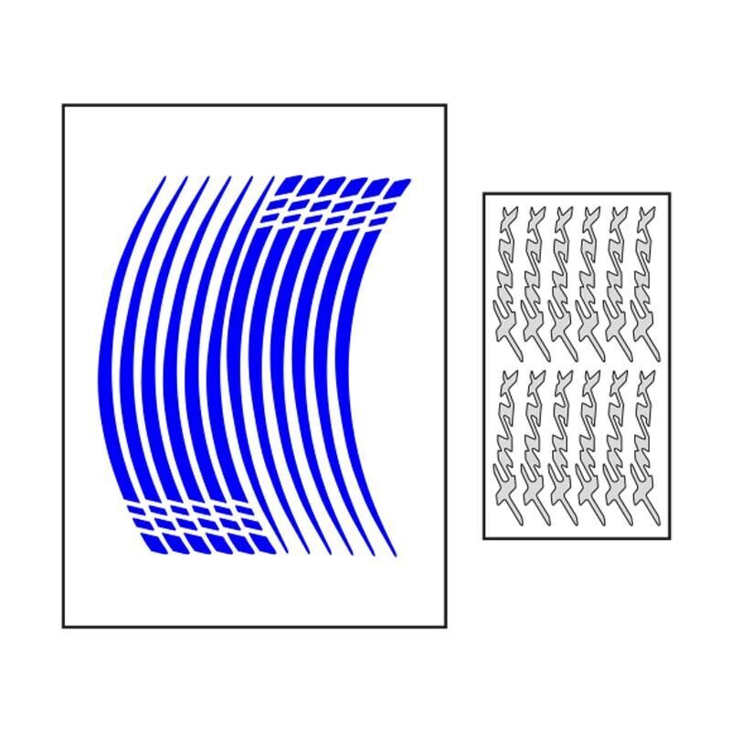 Yamaha Reflektör Mavi Iv Xmax Uyumlu 1 Set Jant Şeridi