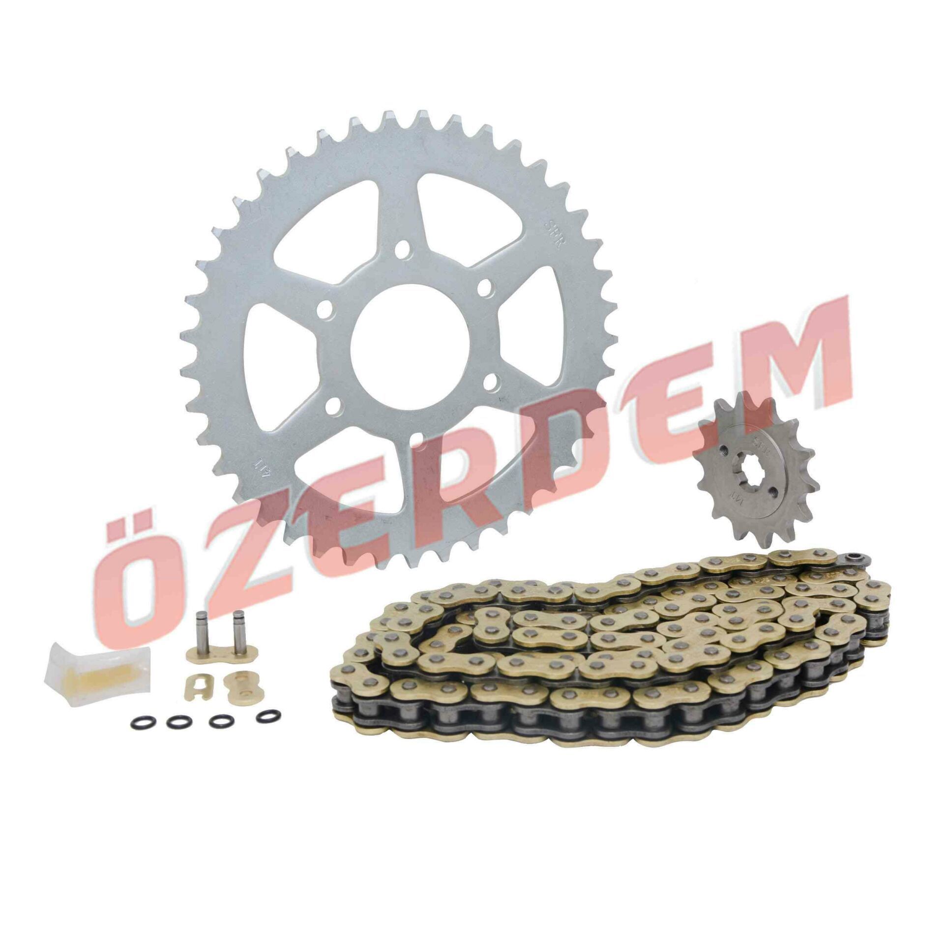 Bajaj Pulsar Rs 200 Ön-Arka Dişli Zincir Set O-Ringli 520H-110L 41-14T Sfr