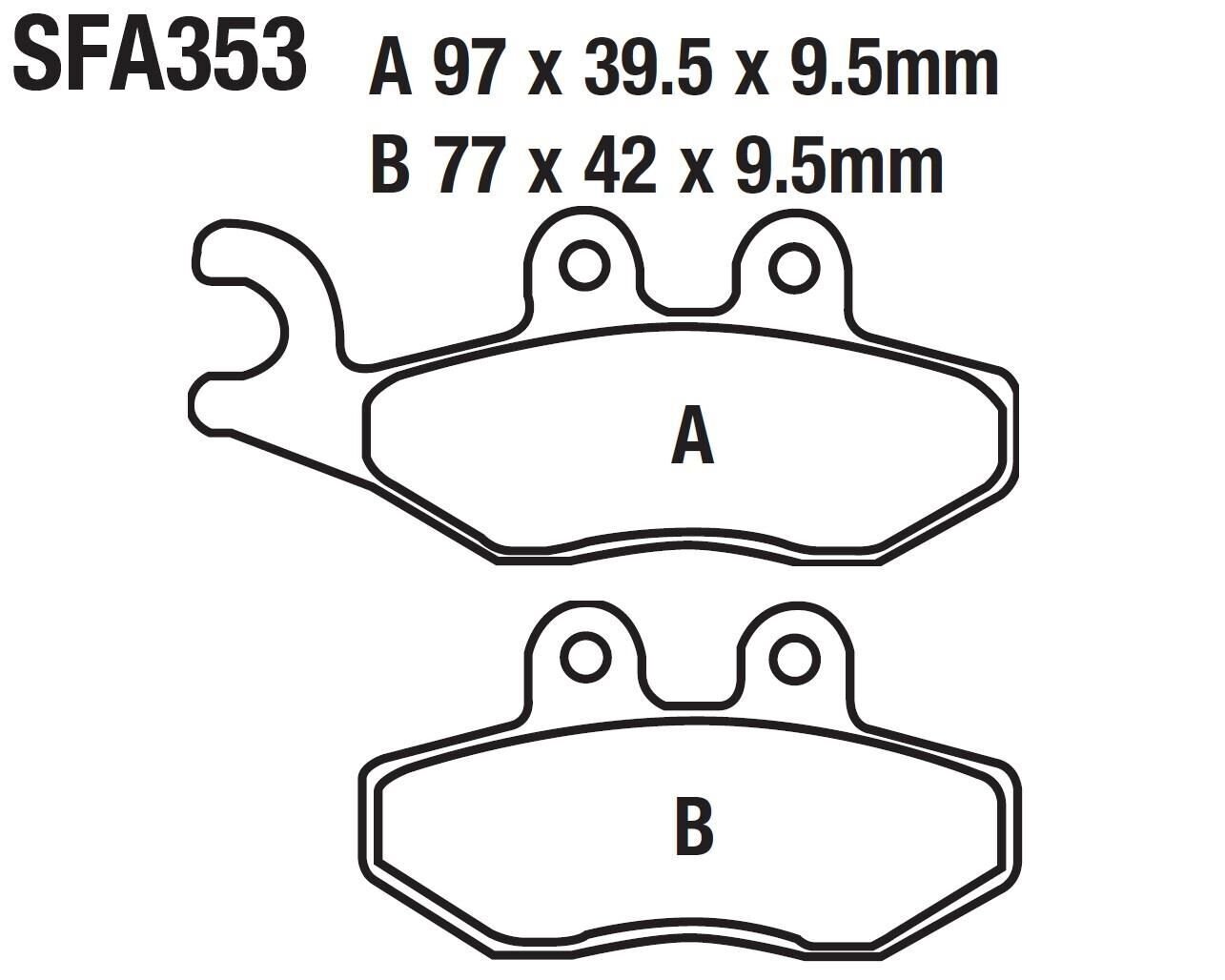 Ön Fren Disk Balatası Sfa353 Vespa Gts150 Primavera 125-150, Piaggio Fly Liberty