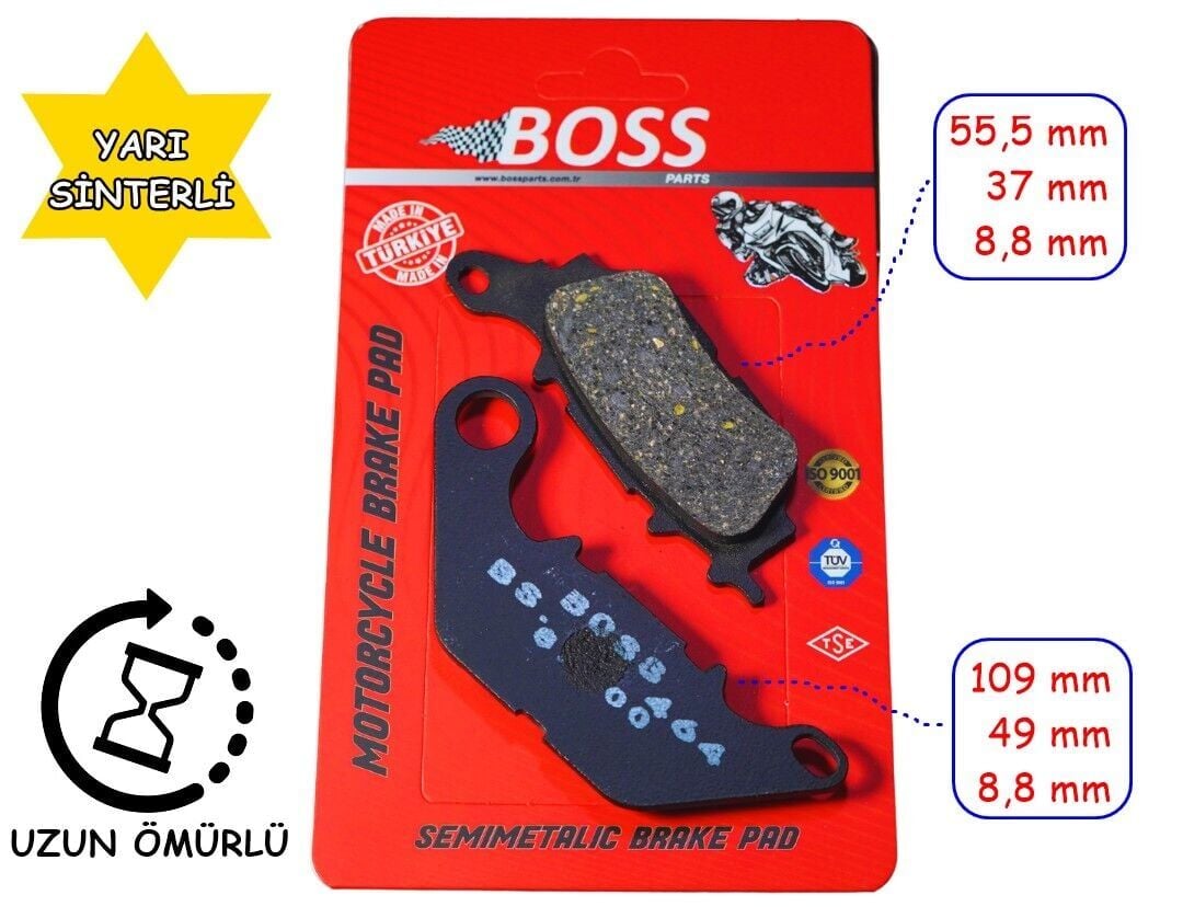 Yamaha Nmax 125-155 Arka Fren Disk Balatası Boss Fa464