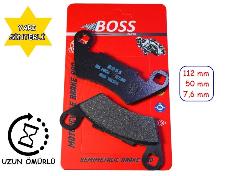 Mondial Ressivo 250 Arka Fren Disk Balatası Boss Bs1006
