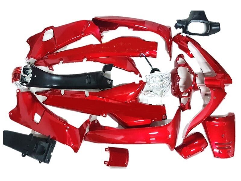 Cub Çelik Kaporta Seti Kırmızı Far-Stop Dahil 20 Parça