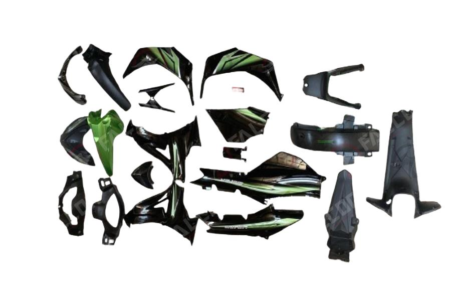 Rks Snıper Kaporta Seti (Farsız Stopsuz) Sıyah+Yeşıl