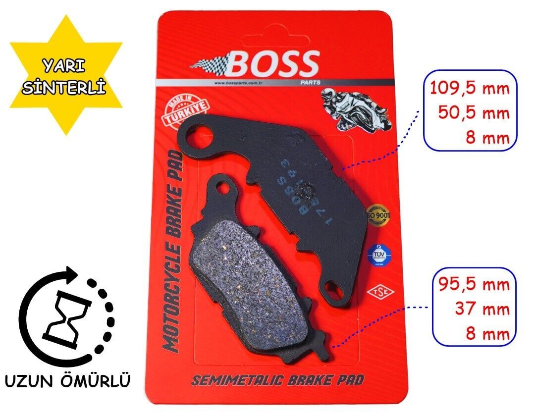 Tvs Jupiter 125-Ntorq Ön Fren Disk Balatası Boss Bs175-193