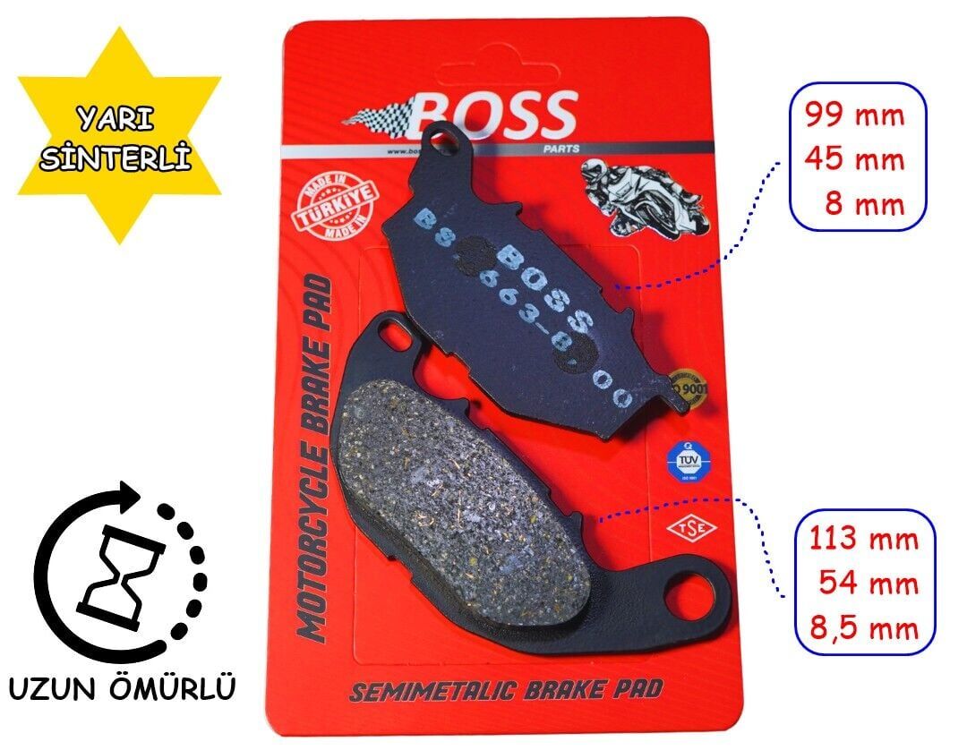 Yamaha R25 Mt-25 Ön Fren Disk Balatası Boss Fa663