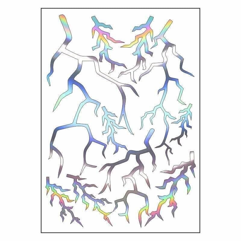 A4 Sticker 128 Tek Paket Çoklu Şimşek Hologram