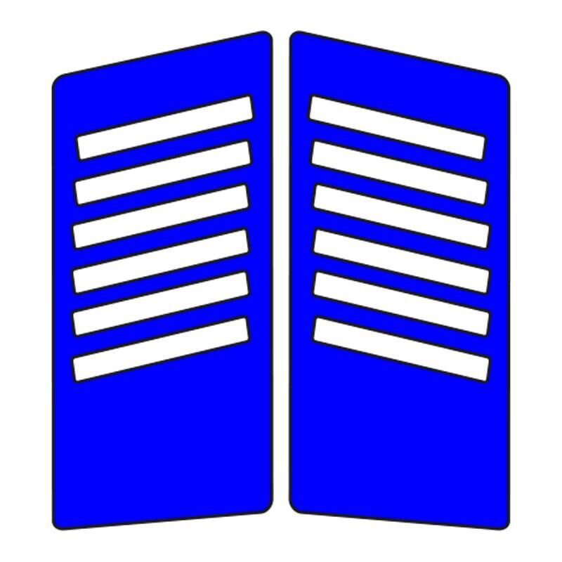 Cg Mavi Yan Kapak Sticker