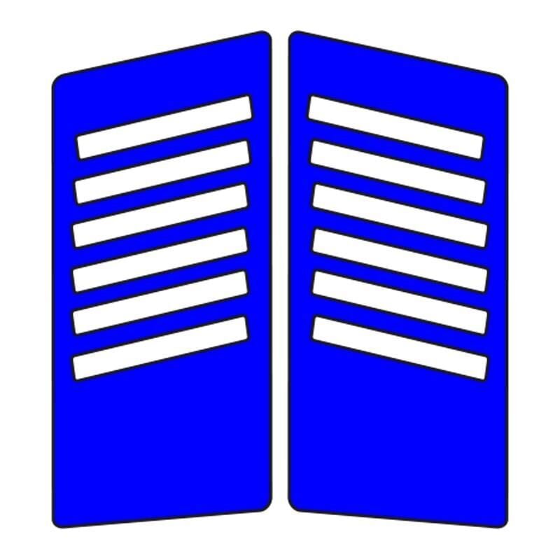 Cg Mavi Yan Kapak Sticker