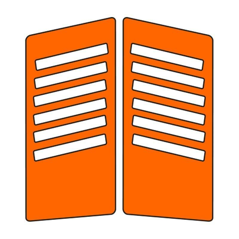 Cg Florasan Turuncu Yan Kapak Sticker