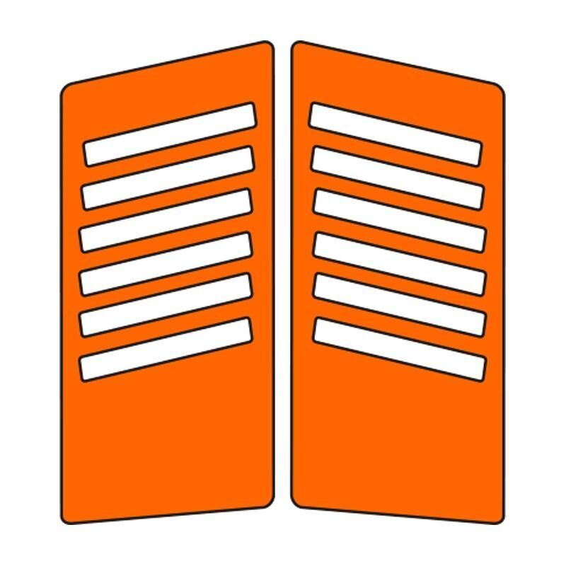 Cg Florasan Turuncu Yan Kapak Sticker