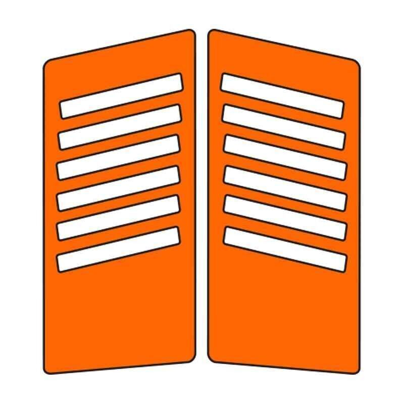 Cg Florasan Turuncu Yan Kapak Sticker