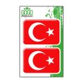 Türk Bayrağı 3 (4X6 Cm) İkili Damla Etiket