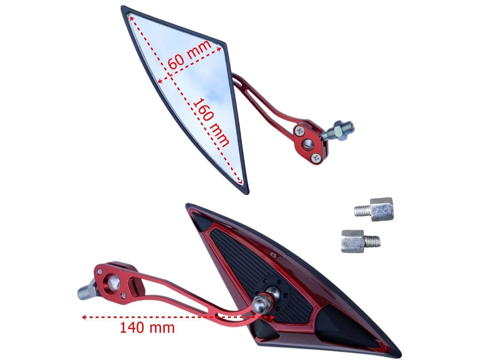 Ayna Üçgen Modifiye Kırmızı 8-10 Mm