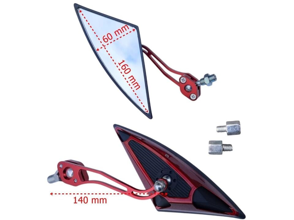 Ayna Üçgen Modifiye Kırmızı 8-10 Mm