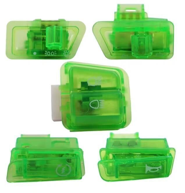 Mondial Düğme Seti (5Li) Yeşil/Şeffaf Rs/Rmz/Ft