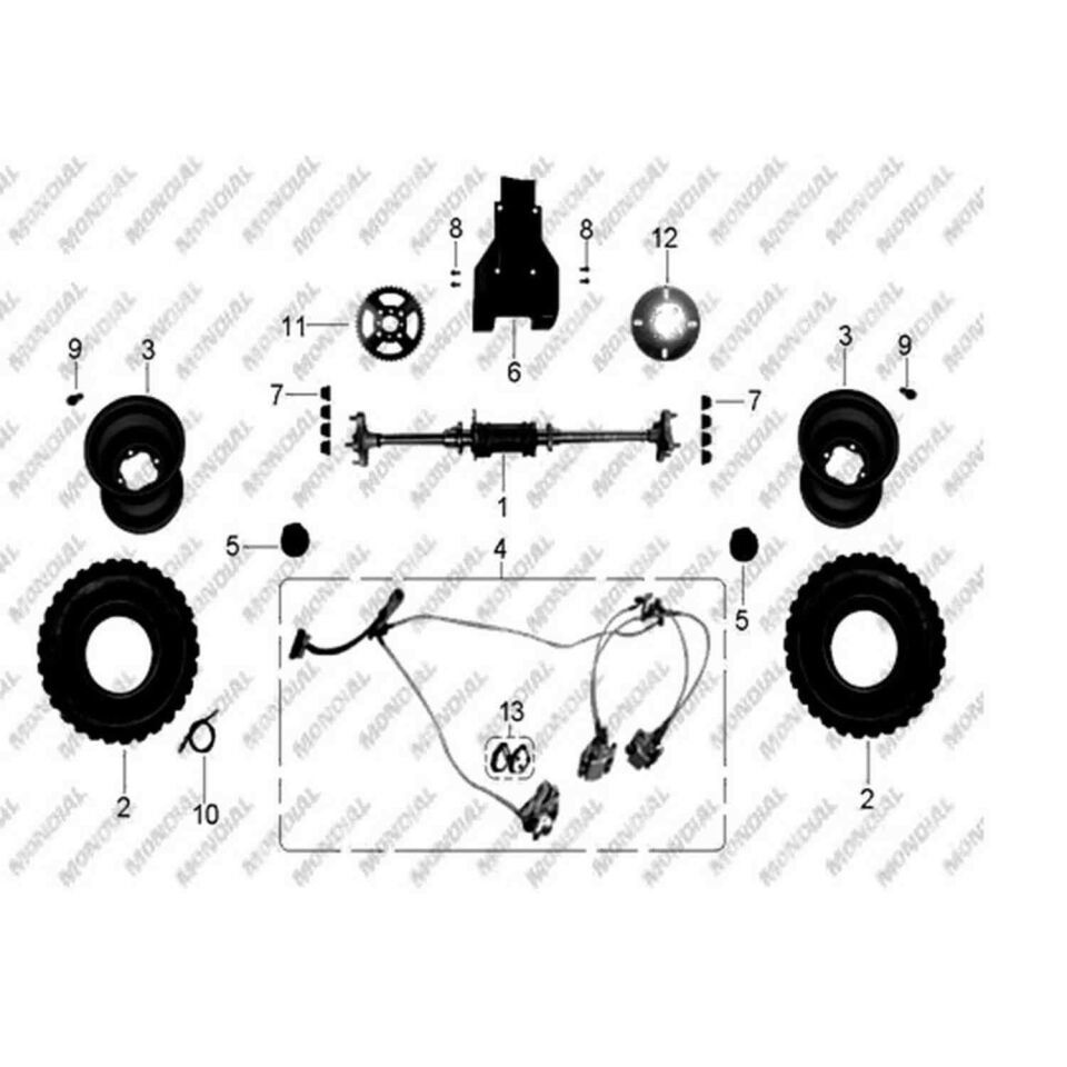 Atv Md200 Jackal Fren Sistemi Komple Orj