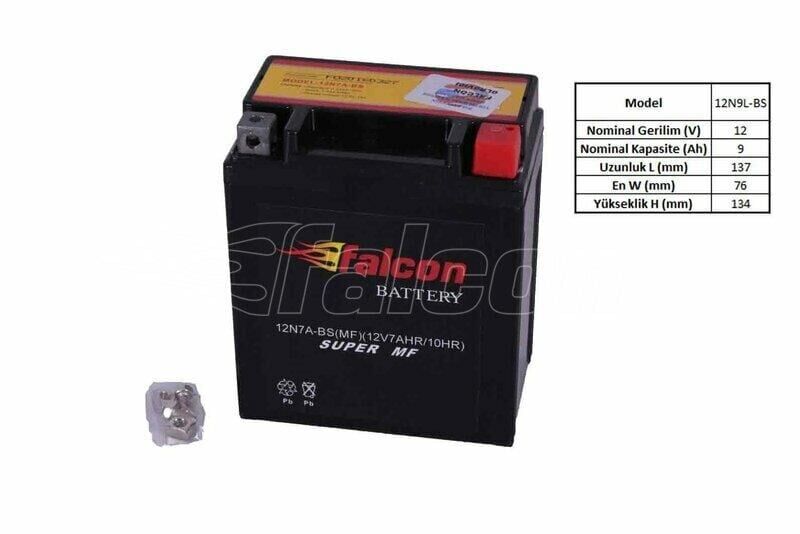 Falcon  12-V 7 Ahr (12N7A-Bs) Kuru Akü (Kt-Comfort)