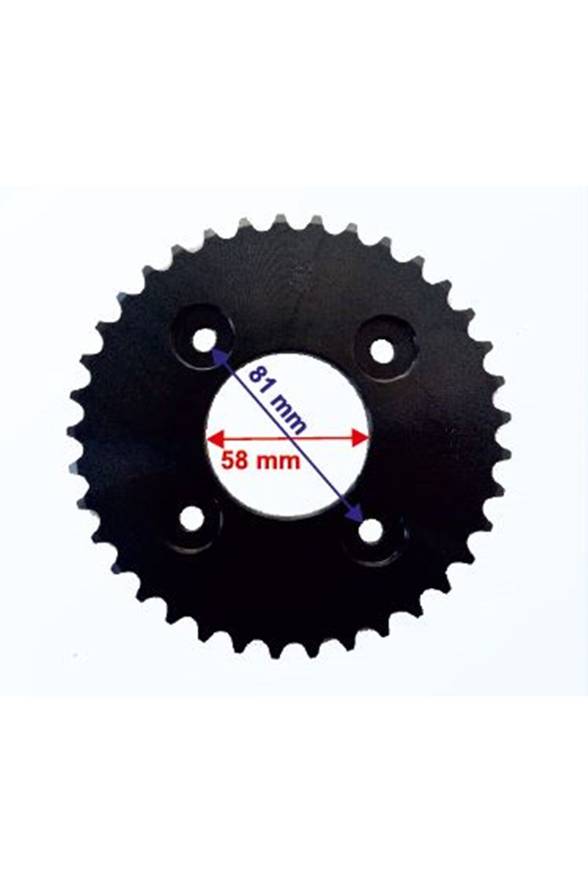 İnnova Uyumlu Arka Dişli 420-37T İç 58 Mm Öm Siyah