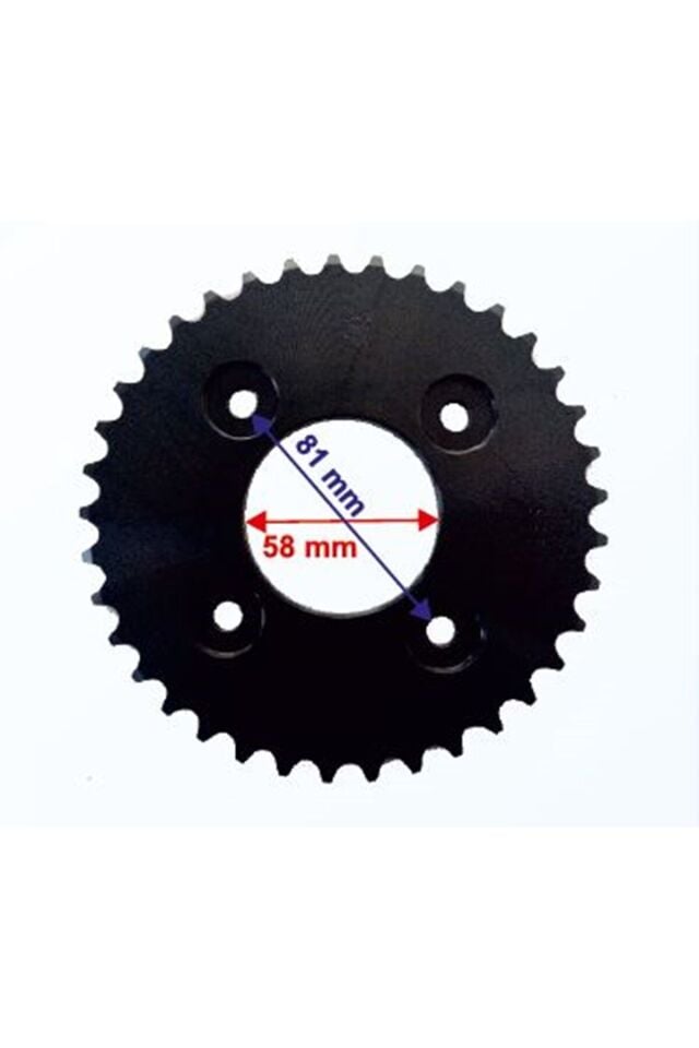 İnnova Uyumlu Arka Dişli 420-37T İç 58 Mm Öm Siyah